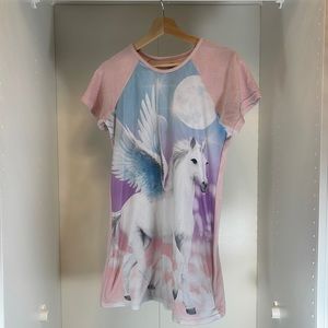 Wonder Nation Unicorn Fleece Nightgown Size XL (14/16)
